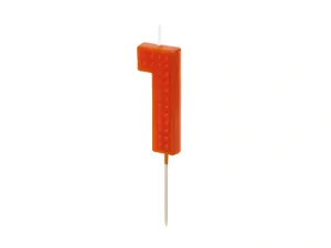 Narozeninové svíčky - číslo "1" oranžová