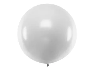 Balonek latexový pastelový 100cm stříbrná