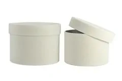 Flower box sametový sada 2ks (15, 17cm) ecru