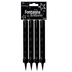 Fontána na dort 12cm černá 1ks