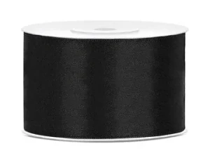 Stuha satén 38mm x 25m černá