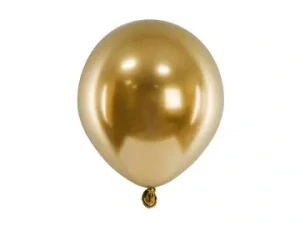 Balonek latexový lesklý 23cm gold 10ks