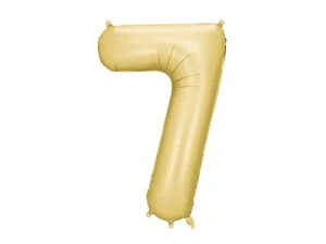 Balonek foliový 86cm číslice "7" světle zlatá