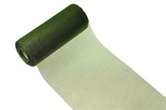 Organza 12cm x 8m oliva metal