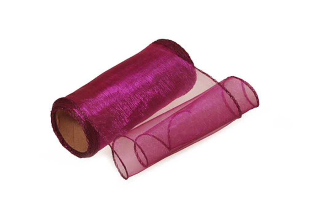 Organza 12cm x 8m tmavá plum