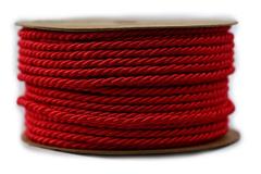 Provázek dekorační červená 3mm, 9m 