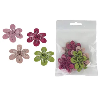 Velikonoční přízdoby "Kytka" 4cm, 12ks