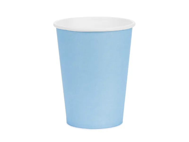 Papírový kelímek 250ml. světle modrá 6ks