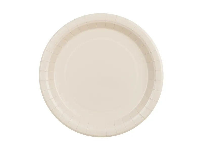 Papírový talíř 23cm 8 ks krémová