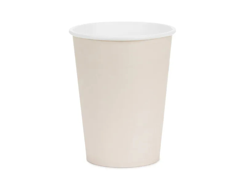 Papírový kelímek 250ml. krémová 6ks
