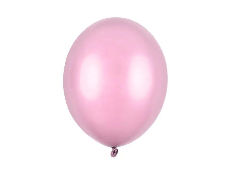Balonek 30cm metalický 50ks světlá růžová
