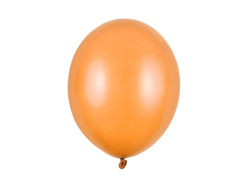 Balonek 30cm metalický 10ks oranžová