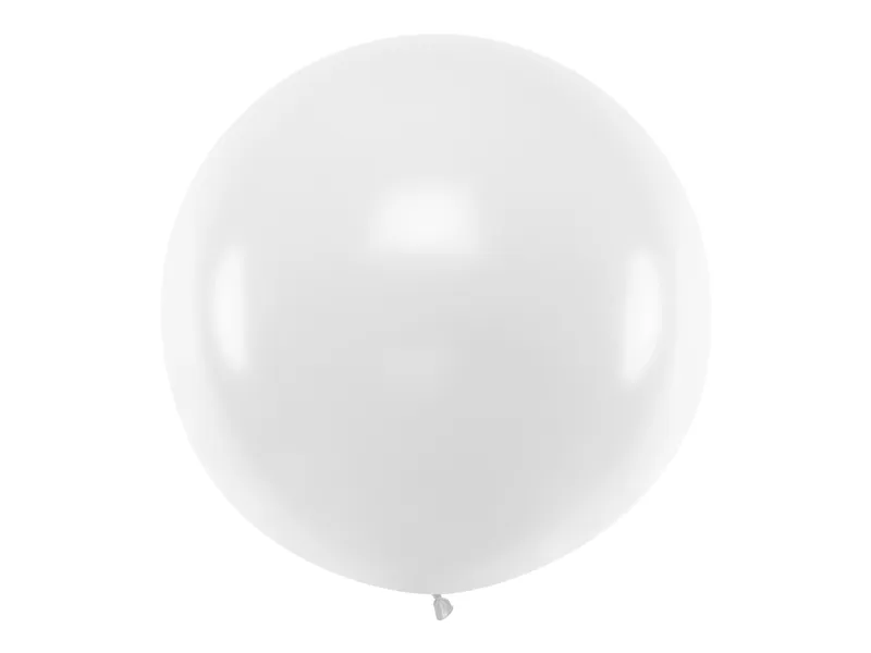 Balonek latexový pastelový 100cm bílá