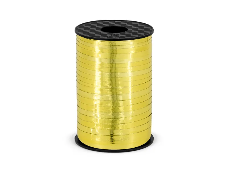 Vázací stuha 5mm x 225m metal zlatá