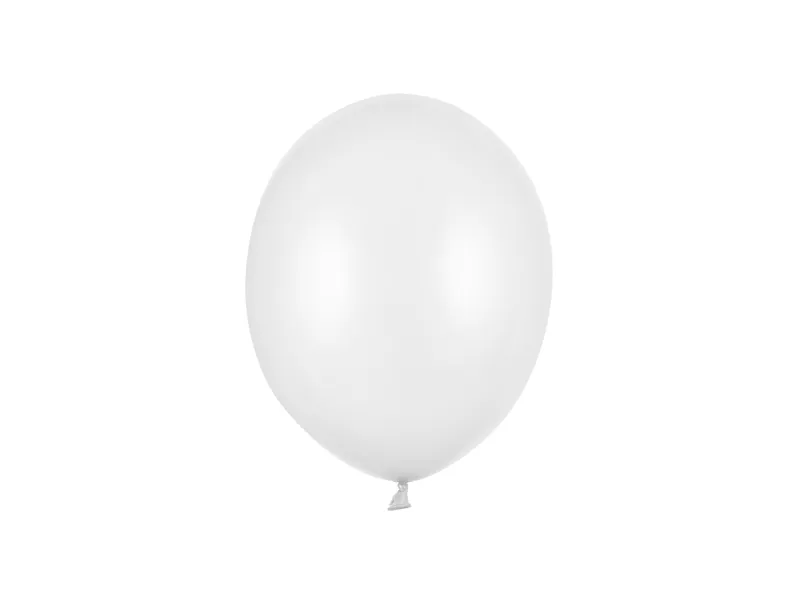 Balonek 23cm metalický 10ks bílá