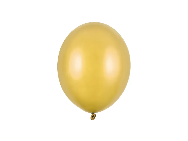 Balonek 23cm metalický 10ks zlatá