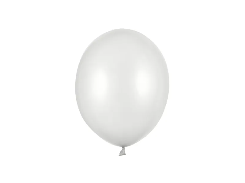 Balonek 23cm metalický 10ks stříbrná