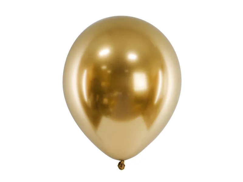 Balonek latexový lesklý 30cm gold 10ks