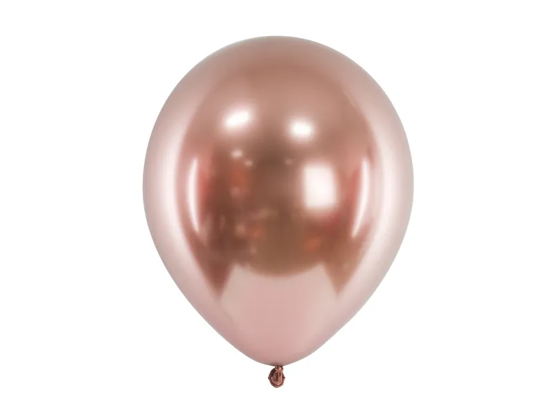 Balonek latexový lesklý 30cm rose gold 10ks