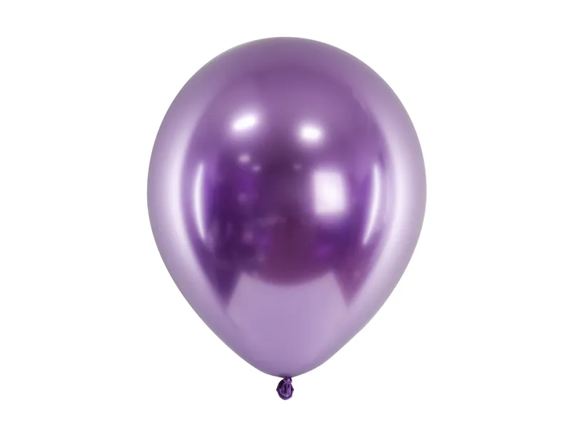 Balonek latexový lesklý 30cm fialový 10ks