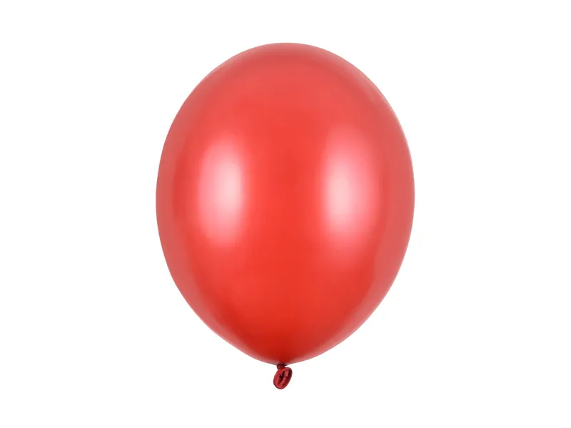 Balonek 30cm metalický 50ks červená