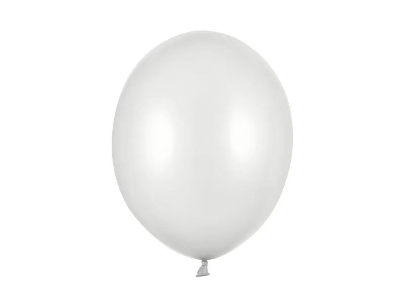 Balonek 30cm metalický 10ks stříbrná