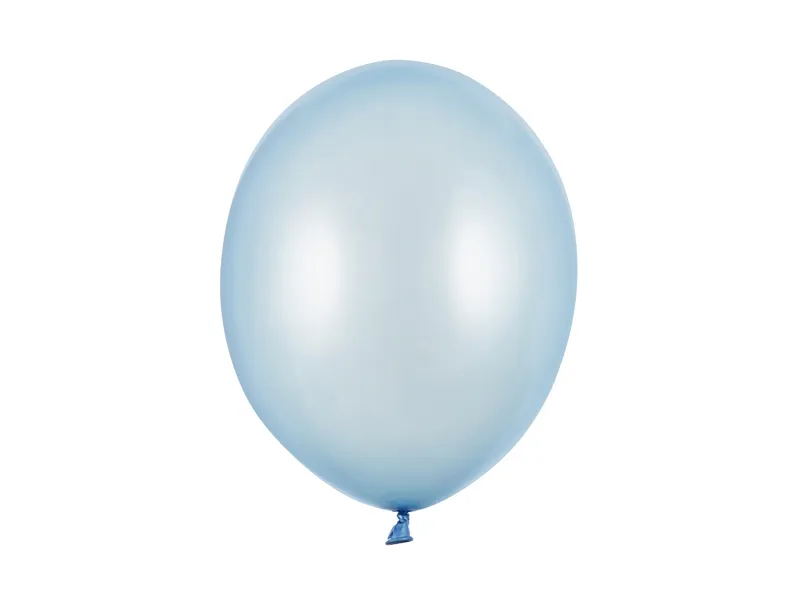 Balonek 30cm metalický 50ks světle modrá
