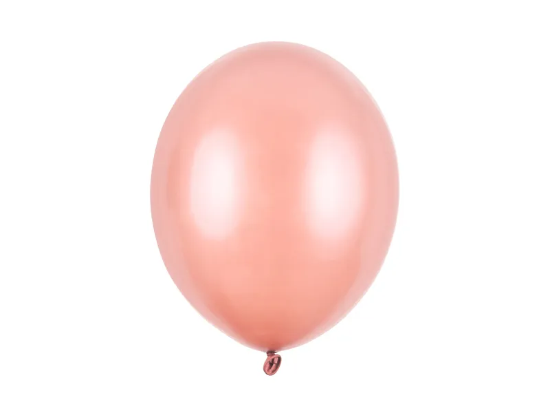 Balonek 30cm metalický 10ks růžovozlatá