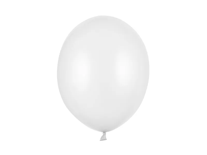 Balonek 30cm metalický 10ks bílá