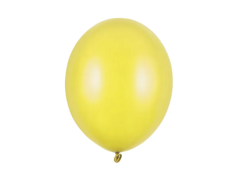 Balonek 30cm metalický 10ks žlutá