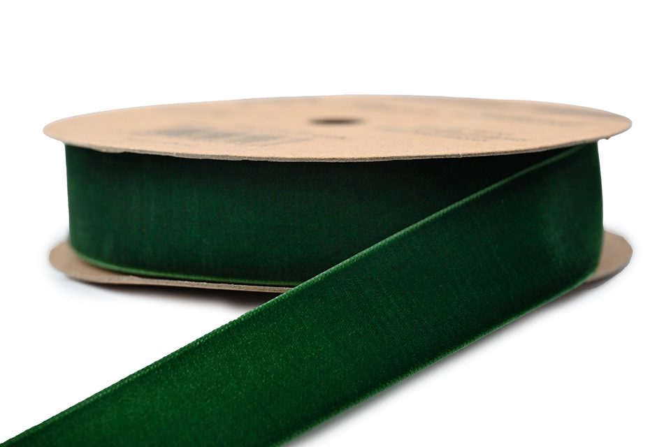 Stuha samet 25mm x 9m lahvová