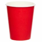 Papírový kelímek 237ml. červená 8ks