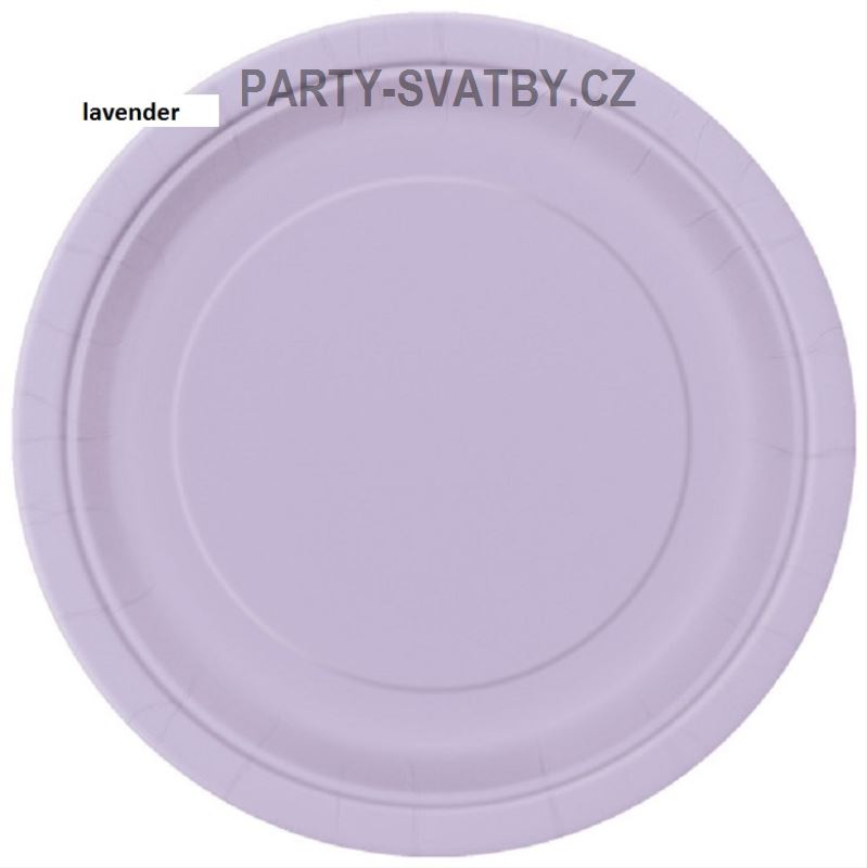 Papírový talíř 23cm 8 ks lila