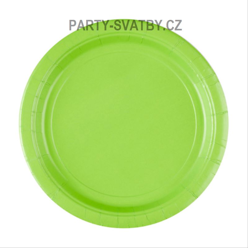 Papírový talíř 23cm 8 ks lime