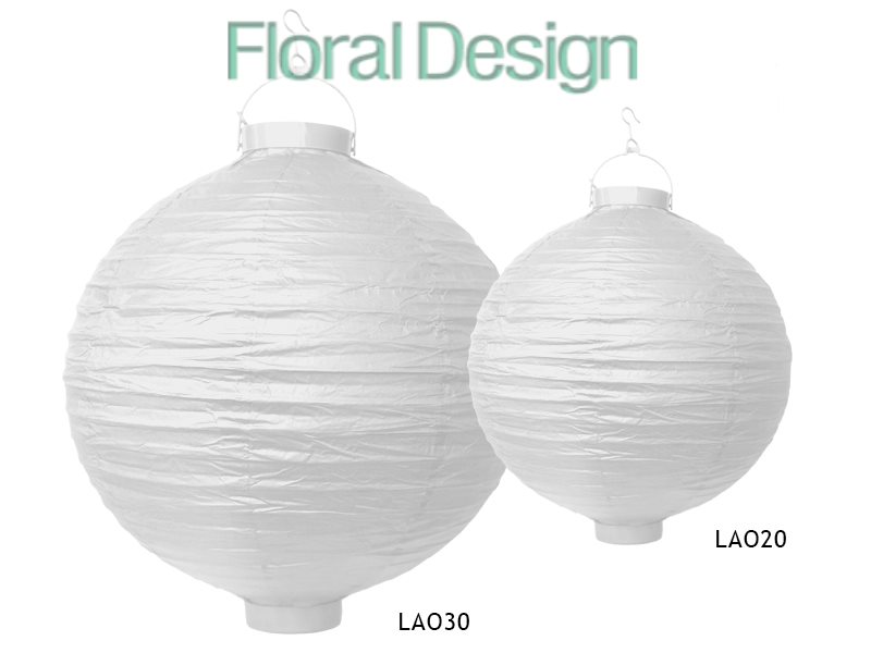 Lampion zahradní 30cm se žárovkou bílá