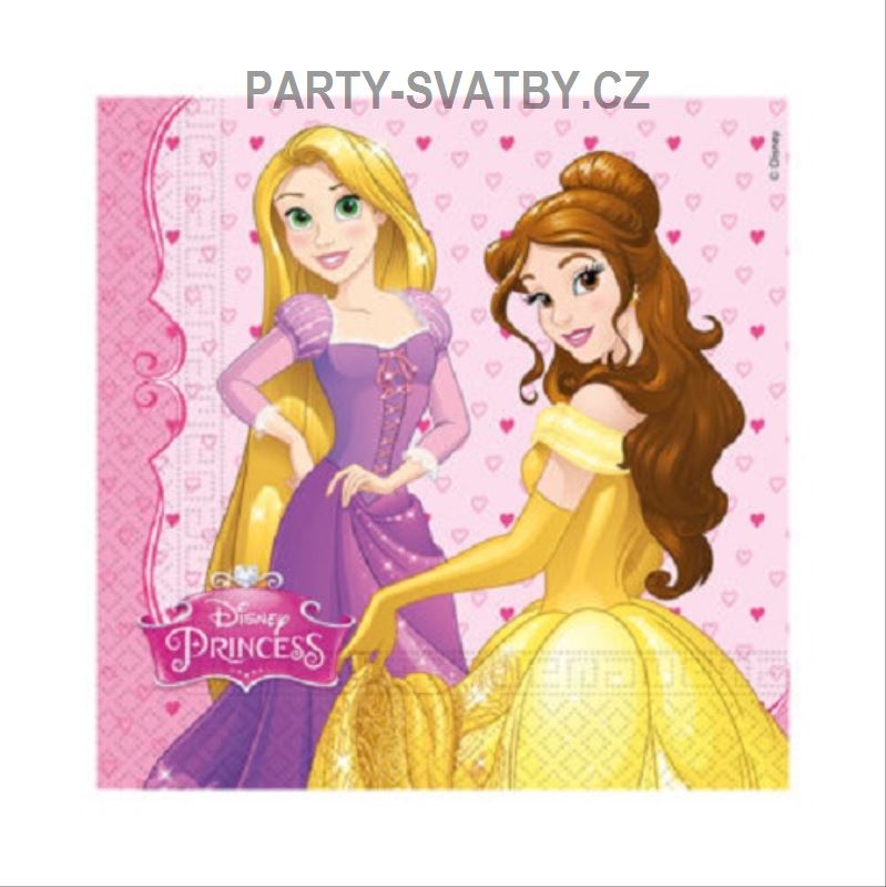 Ubrousek 33cm dvouvrstvý "Princeszny" 20ks