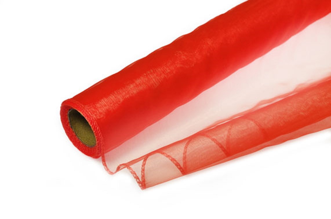 Organza 40cm x 8m červená