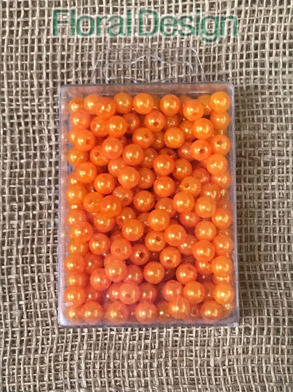 Perličky 8mm / 250ks oranžová
