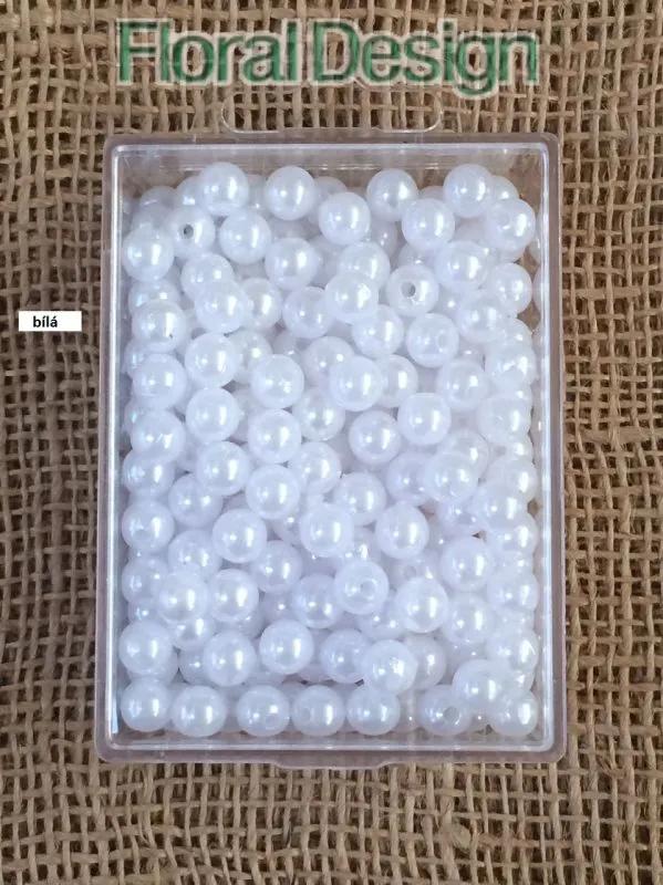 Perličky 8mm / 250ks bílá