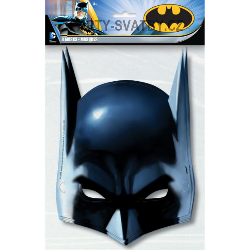 Maska papírová "Batman" 8ks