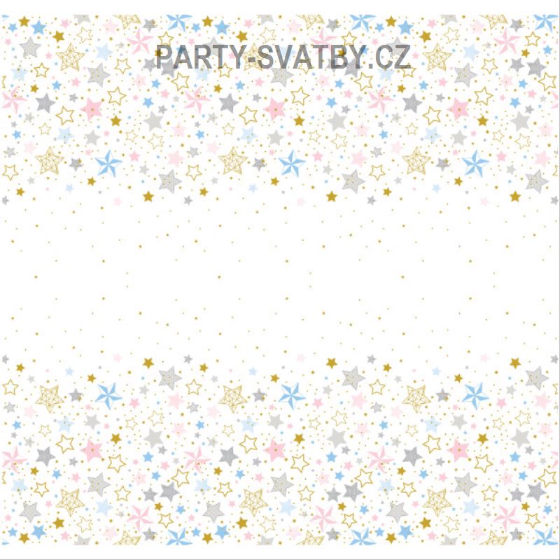 Ubrus plastový 137cm x 213cm "Hvězda" 