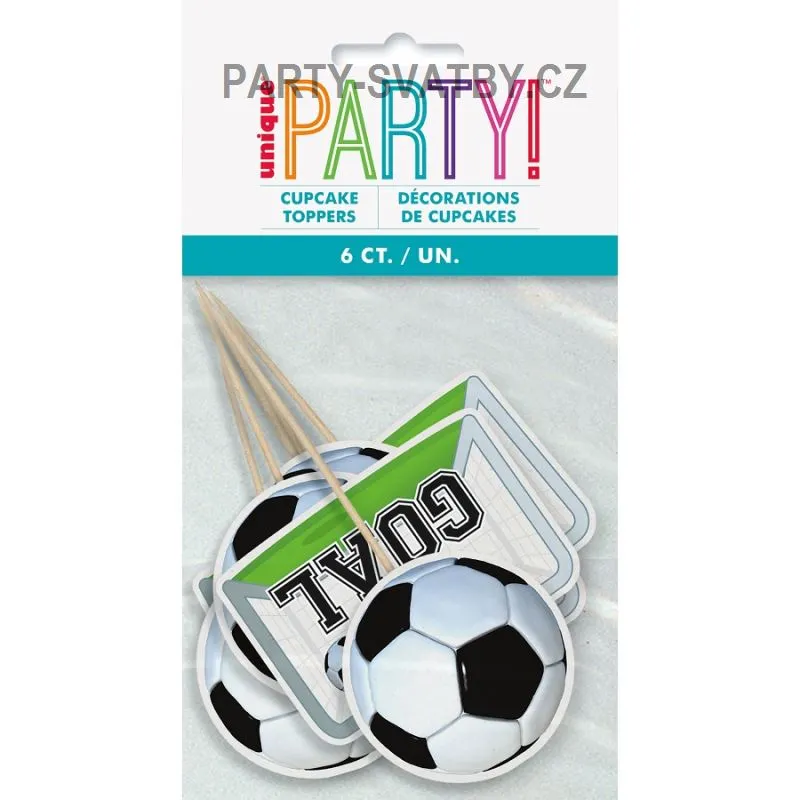 .Zápich na supcake "Fotbal" 6ks