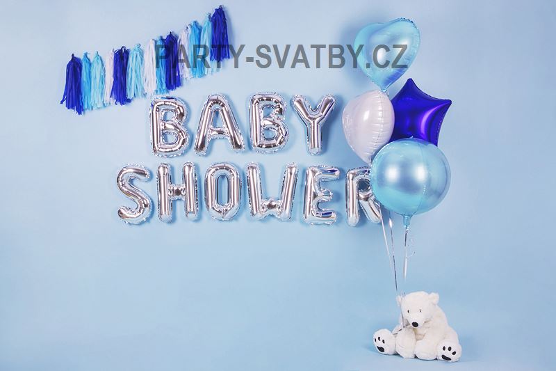 Balonek foliový Srdce 45cm světle modrá
