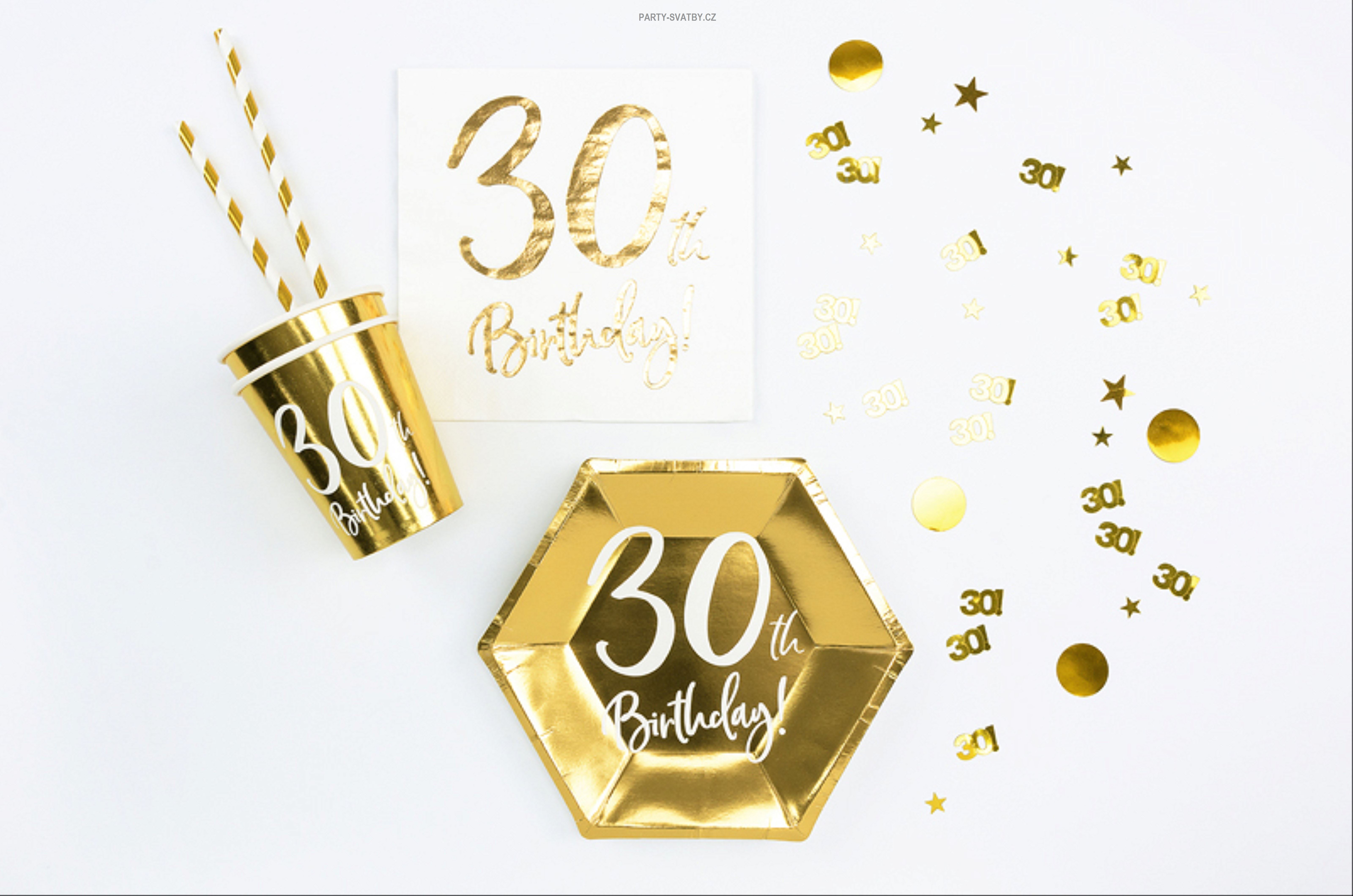 Konfety "30-narozeniny" zlatá 14,1 gr.