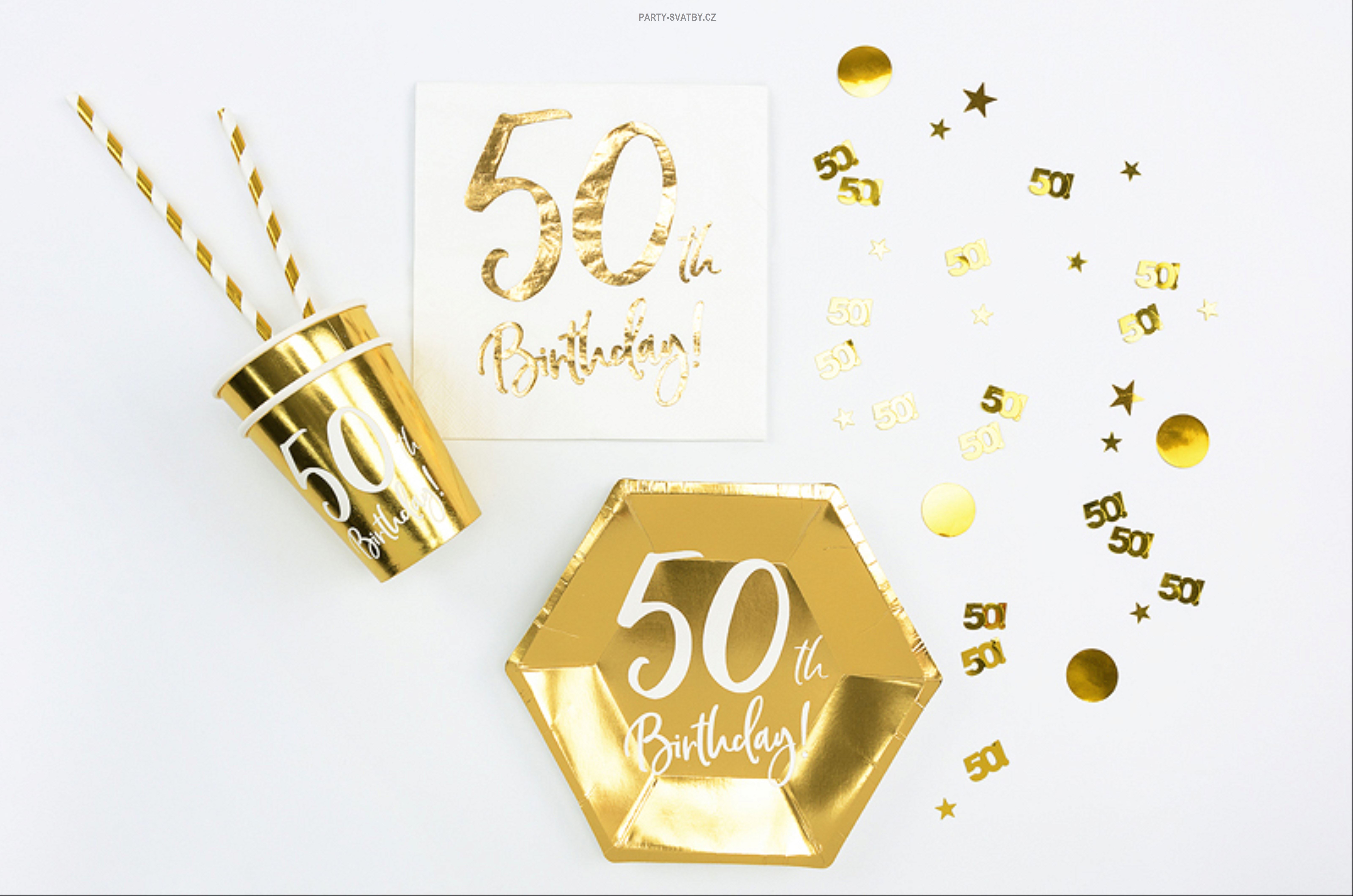 Konfety "50-narozeniny" zlatá 14,1 gr.