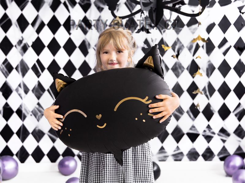 Balonek fóliový 48cm "Kočka" černá