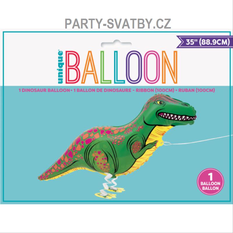 Balonek fóliový 89cm "Dinosauři" pouze chodící
