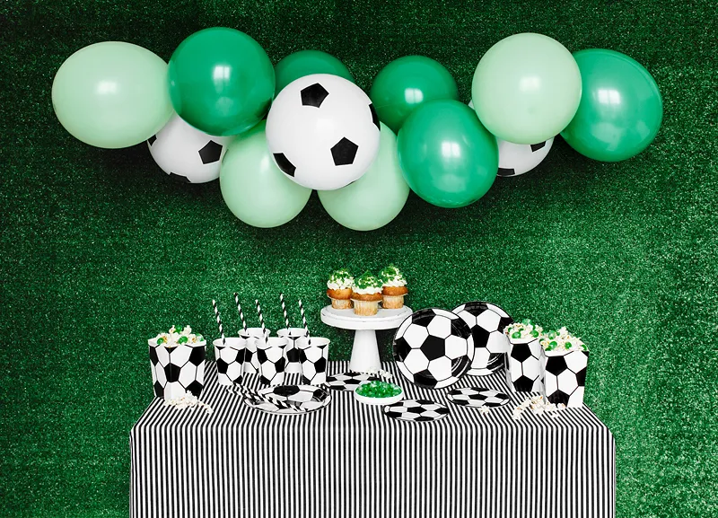 Krabička na popcorn "Fotbal" 6ks 7 x 7 x 12cm