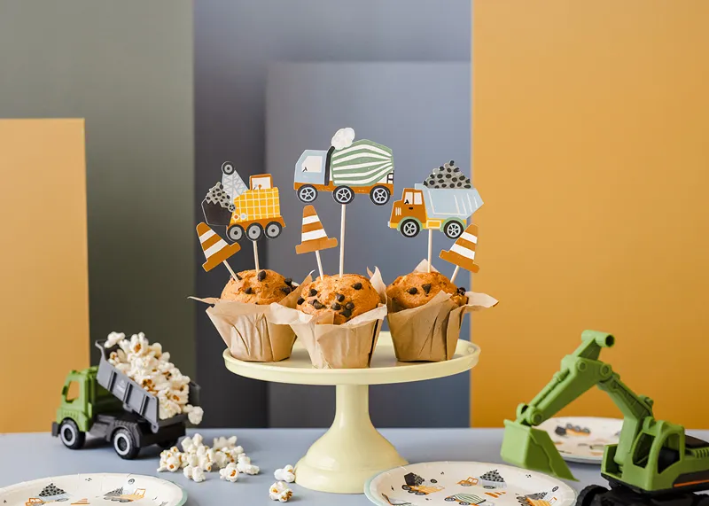 Zápich na cupcake 11,5 cm "Auta mix" 6 ks
