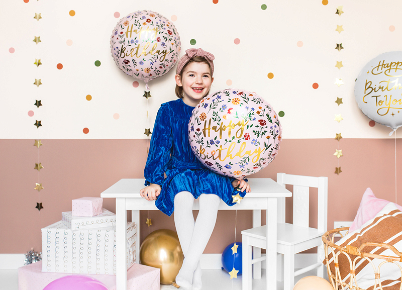 Balonek fóliový 45cm "Květinové party"